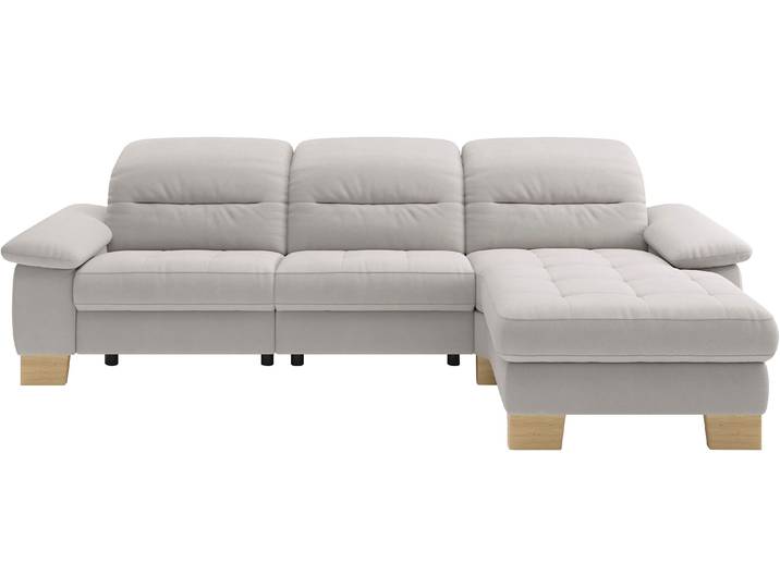Ecksofa HOME AFFAIRE Basel, mit vollmotorischem Relaxkomfort, Breite 283cm , grau (light, grau), B:280cm H:84cm T:184cm, 100% Polyester, Sofas, Ecksofa