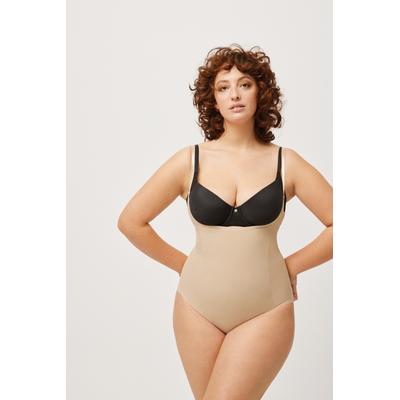 Body YSABEL MORA, Damen, Gr. XXL, N-Gr, beige, Obermaterial: 73% Polyamid, 27% Elasthan, figurbetont, Bodys Body, Spitze, mittlerer Shape-Effekt, elastisch, weich, bequem