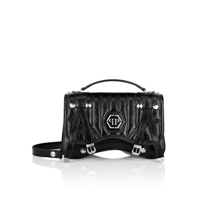 Handtasche PHILIPP PLEIN "Hexagon", Damen, schwarz (02, schwarz), Taschen Handtasche