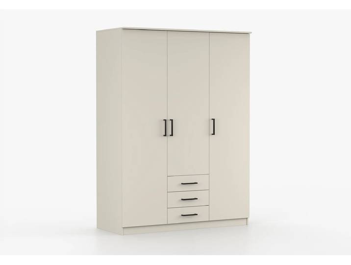 Drehtürenschrank SZANTAL 3D SZ 151 cm Champagner Champagner