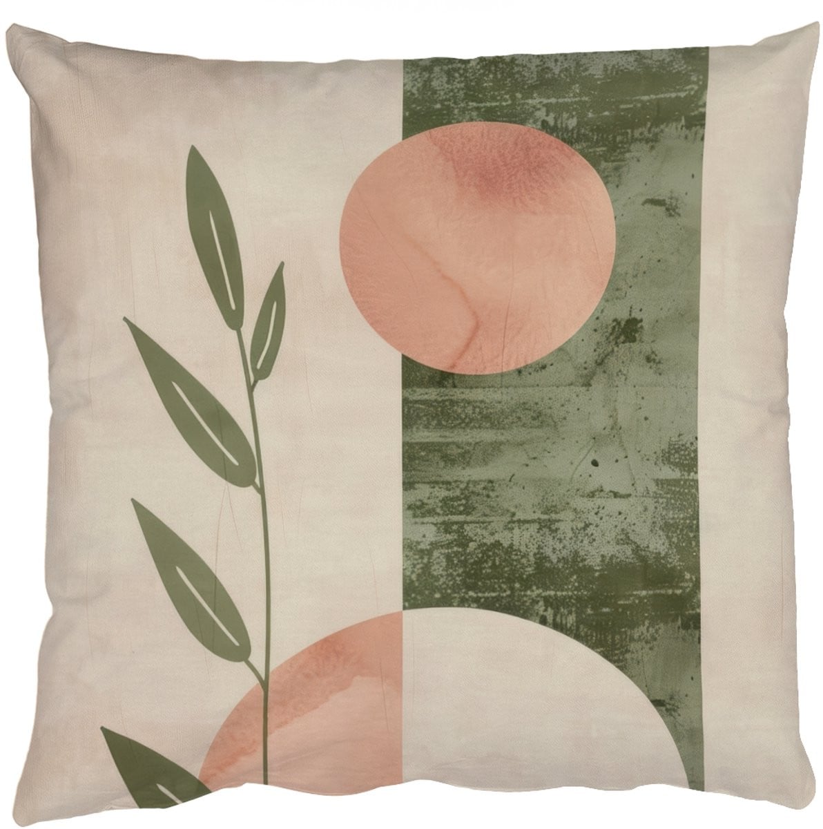 PillowMonkey Sierkussens Geometrisch Roze Groen Natuur 40 x 40 cm