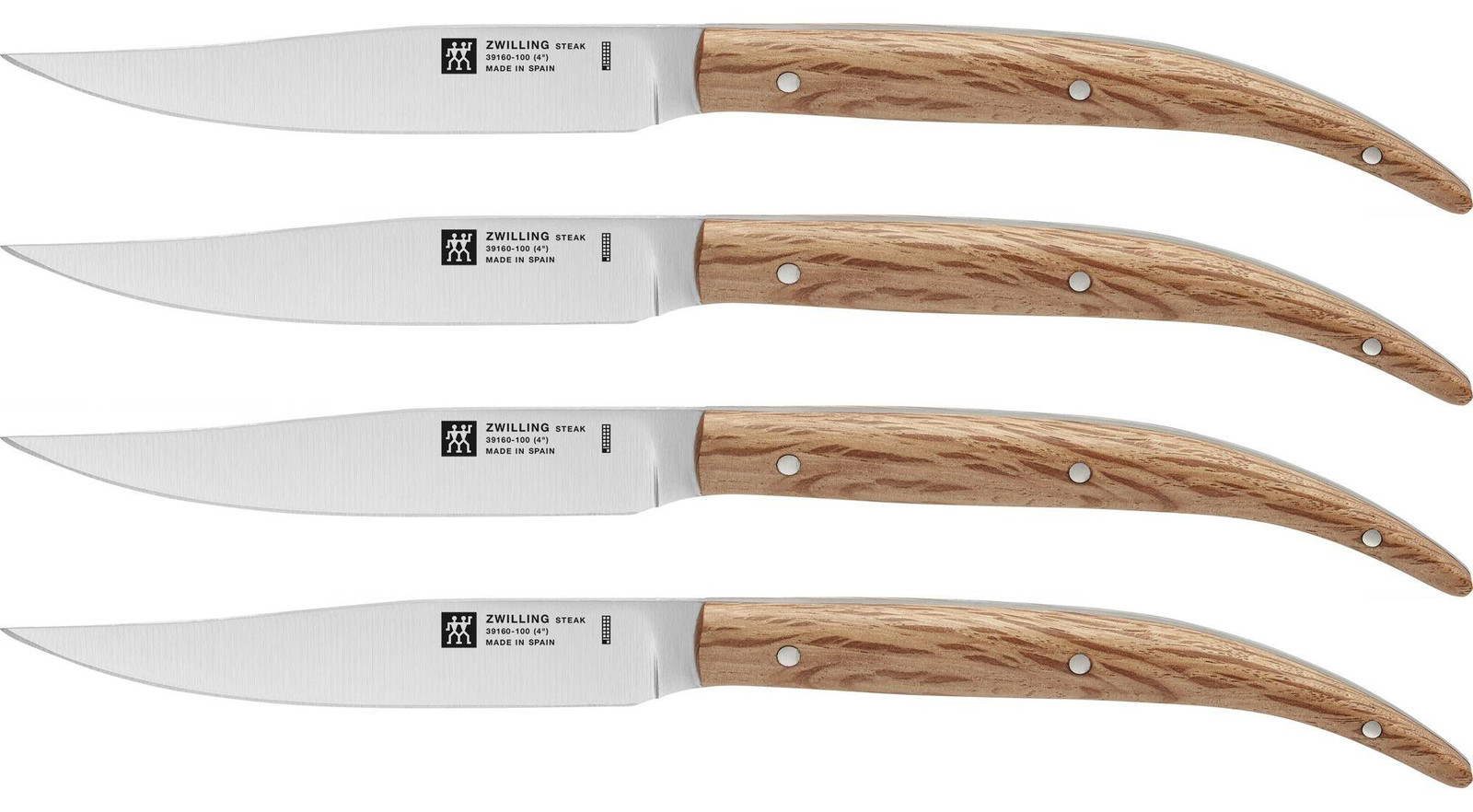 Zwilling steakmes set, 4-delig, B/D/H: 24,8 x 14,2 x 3,5 cm