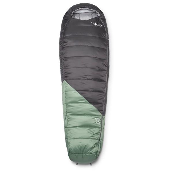 Rab - Women's Radeon 0C / 32F - Kunstfaserschlafsack Gr Long - Body Size: 185 cm Zip: Left Grün/ Graphene