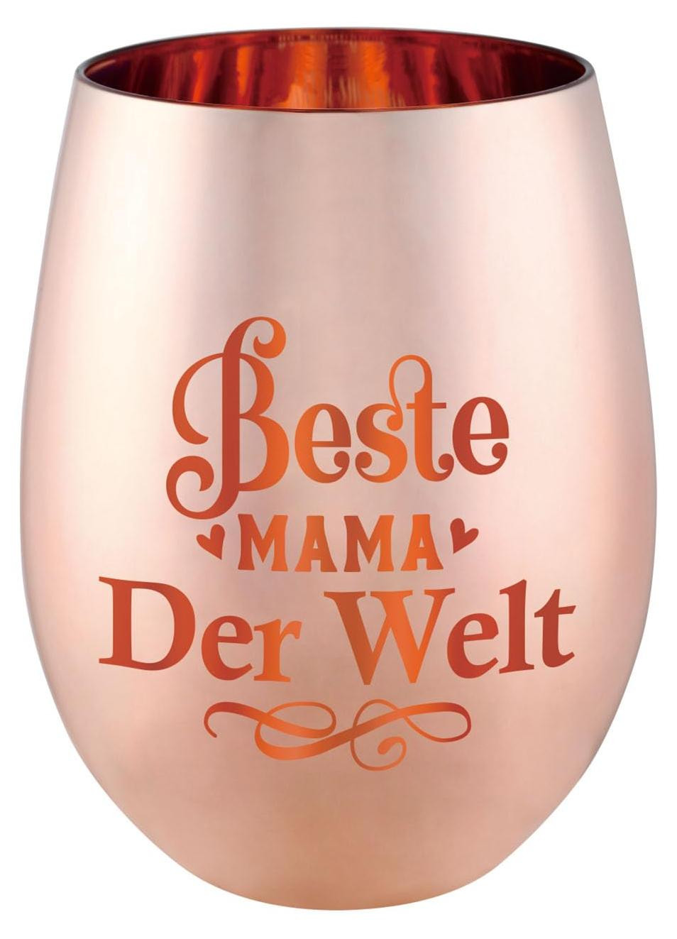 Dripio Wijnglas Beste Mama ter Wereld, 45 ml, rosé goud