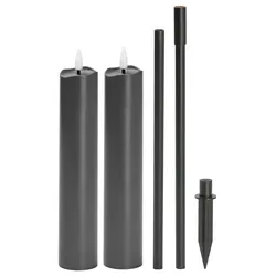 LED-Gartenfackel Kalypso Schwarz