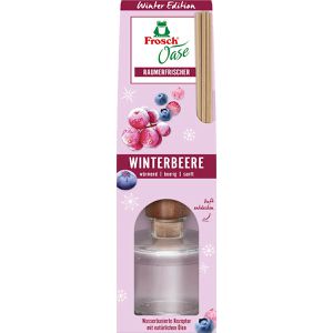 Frosch Raumduft Oase, mit natürlichen Ölen, 90ml, Starter Set, mit Stäbchen, Winterbeere