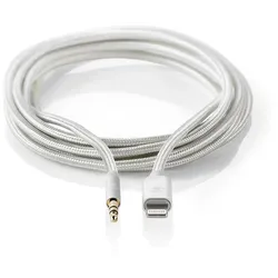 Nedis Lightning-Adapter | Apple Lightning 8-Pin | 3.5 mm Stecker | Vergoldet | rund | Nylon | Verpackung mit Sichtfenster