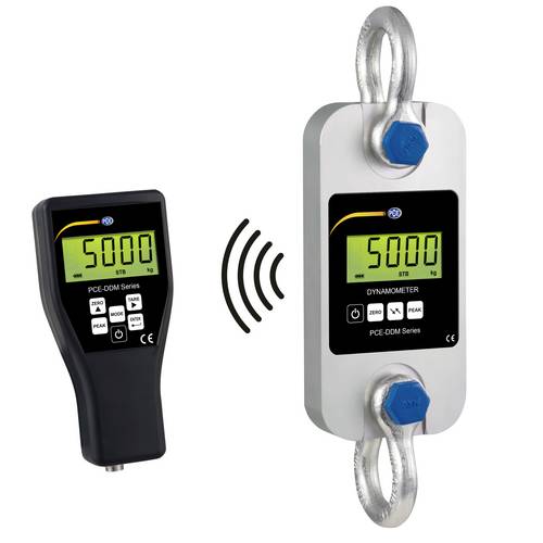 PCE Instruments Zugmesslasche PCE-DDM 5 |5.000kg |PEAK |batteriebetrieben |Fernanzeige |Schäkel |Summierfunktion
