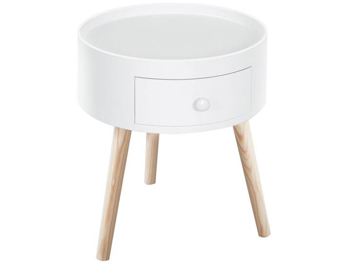 ComfortXL Couchtisch im skandinavischen Design, Weiß, Holz, 45x95x28 cm, Wohnzimmer, Wohnzimmertische, Couchtische