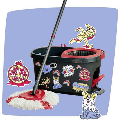 Vileda 183683 Vileda TURBO MY STYLE Box - Dirt is Good Wischmopp-Komplettset Anthrazit, Rot 1 St.