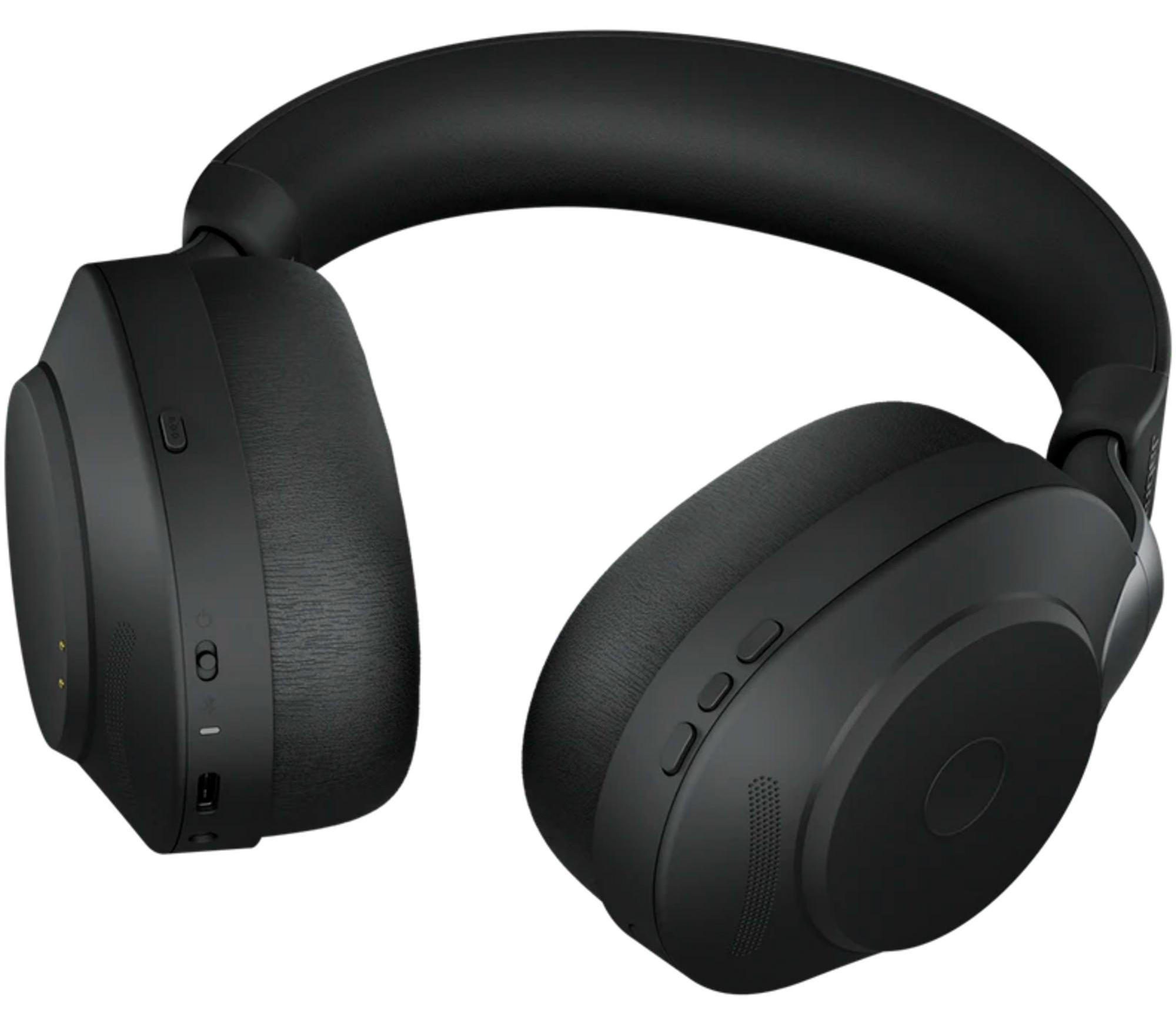 Jabra Evolve2 85 ANC kabelloses Bluetooth Headset inkl. Link 380 USB-C, schwarz, optimiert für UC