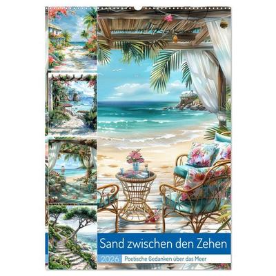 Sand zwischen den Zehen (Wandkalender 2026 DIN A2 hoch), CALVENDO Monatskalender