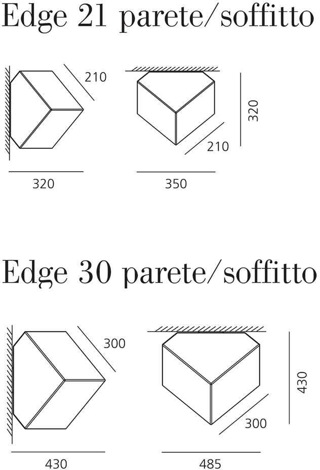 Artemide Edge Wandleuchte / Deckenleuchte (Edge 30) Edge 30