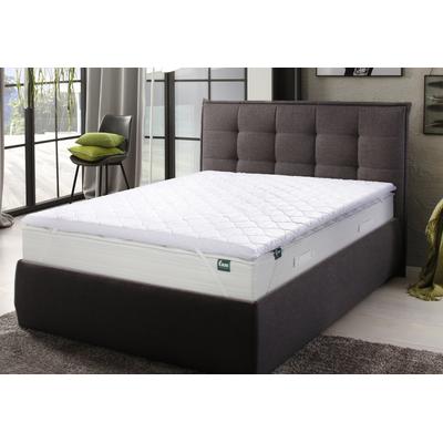 Topper FAN "Kian", weiß, B:90cm H:5,5cm L:190cm, Komfortschaum, Topper, Komfortkern mit mehr als 1.000 Wellnesspunkten