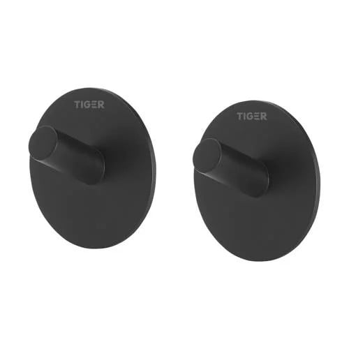 Tiger handdoekhaak Rondo set van 2 zwart