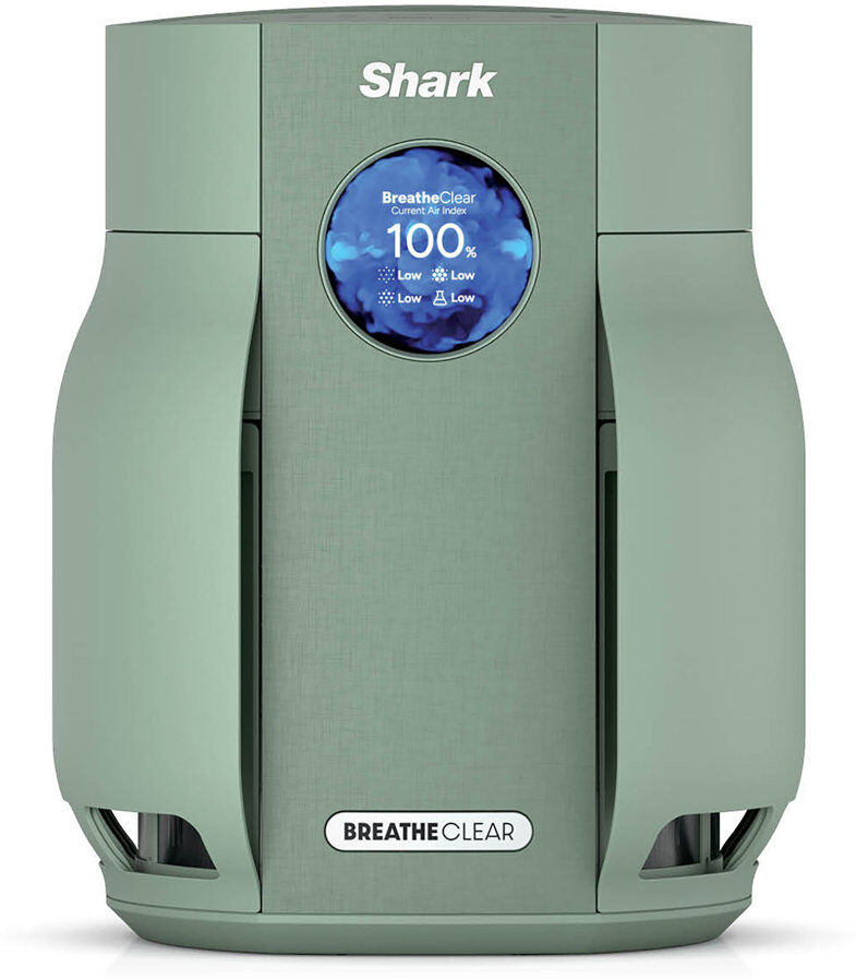 Shark BreatheClear Compact Air Purifier with NeverChange6 HP062UKSD Dune Grey 29.31cm H X 23.72cm W X 23.32cm D