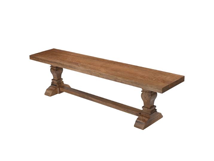 Banc en bois massif AHRAI 180cm Marron