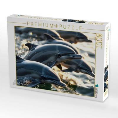 CALVENDO Puzzle Delfine | 1000 Teile Lege-Größe 64x48cm Foto-Puzzle für glückliche Stunden