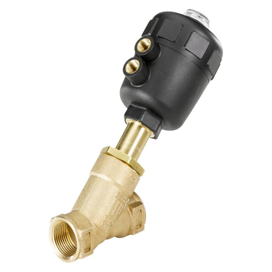 Bürkert 2/2-Wege-Schrägsitzventil für Medien bis +180 °C, Muffenanschluss (186344)