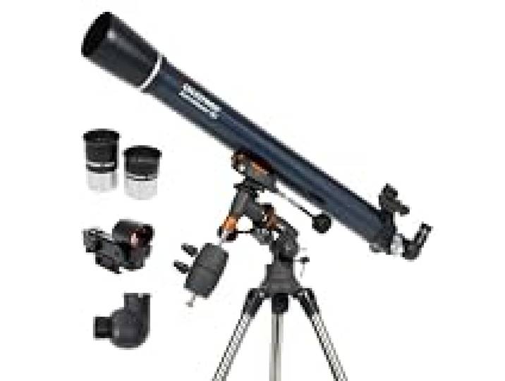 Celestron 21064 AstroMaster 90EQ Refractor Telescope, Dark Blue