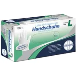 HANDSCHUHE Einmal Latex gepudert L 100 St