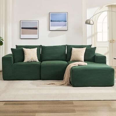 Garvee "108"" Modular Sectional Sofa - L Shaped Boneless Cloud Couch Reversible L/R Facing"