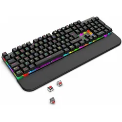 Inca Gaming Tastatur IKG-443 Mechanisch (DE, Kabelgebunden), Tastatur, Schwarz