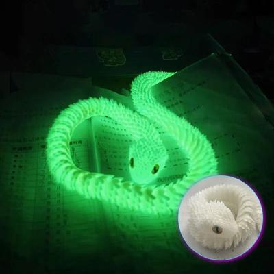 Useful Little Things 3D Printed Snake Movable Joint Simulation Figurine Creative Desktop Ornament New Year Gift And Fidget Craft Toy 10 23.6 In