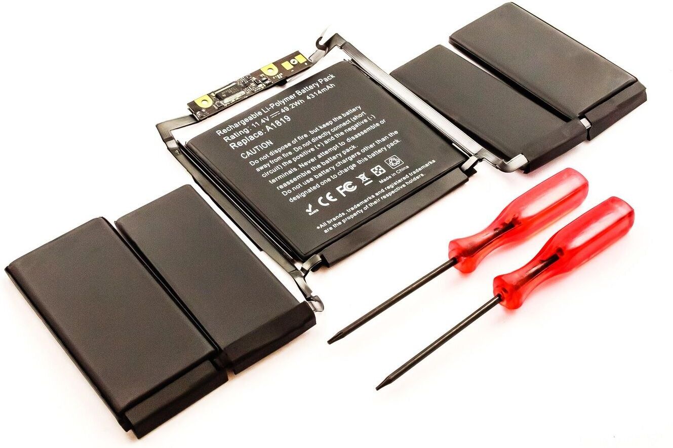 CoreParts MBXAP-BA0041 Replacement Battery for Apple MacBook Pro 13" A1706 (Retina, 2016), 11.41V 4300mAh 49.2Wh Li-Pol