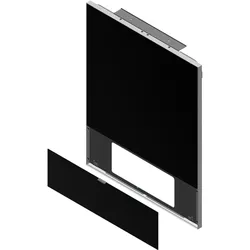 Vorderwand & Klappe Glas Bu schw. (Set) - 8738211387