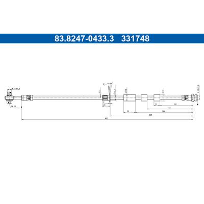 ATE Bremsschlauch 83824704333 für Ford