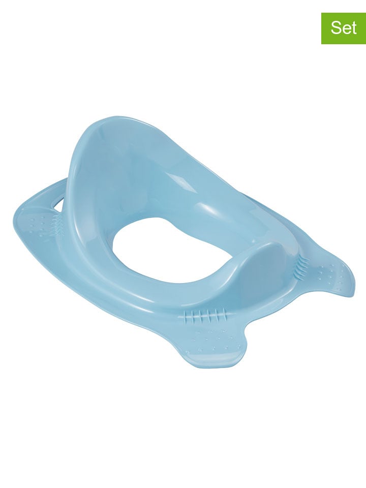 keeeper 2er-Set: Kindertoilettensitze "Pure" in Blau - (L)37 x (B)28 x (H)14 cm - onesize