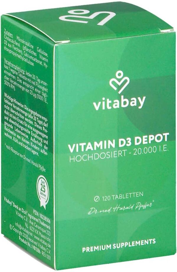 Vitabay Vitamin D3 Depot 20.000 I.e. Cholecalciferol Tabletten