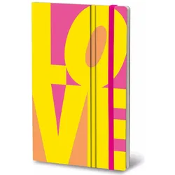 Stifflex, Heft + Block, Fluo Love (21 x 13 cm, Blanko, Liniert, Harter Einband)