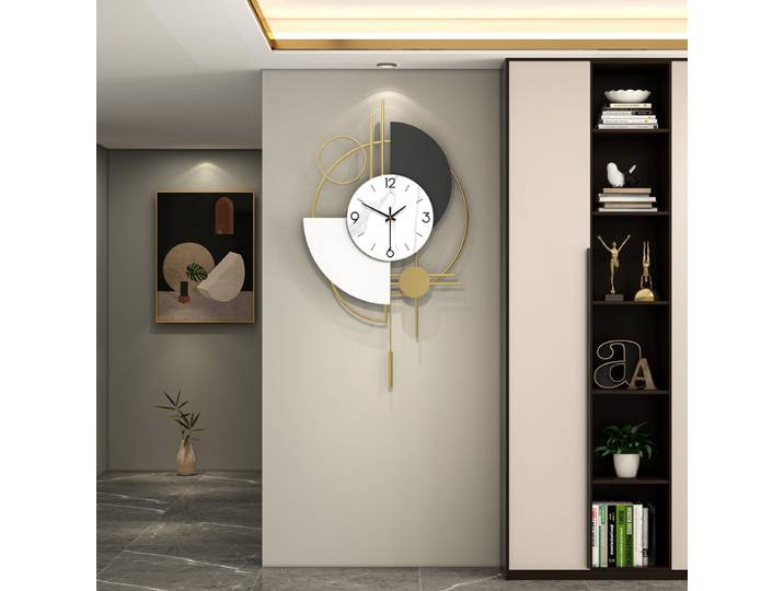 Horloge murale moderne et créative pour la maison, salon, entrée, décoration murale, horloge simple et luxueuse.