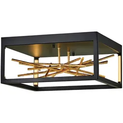 Elstead Lighting, Deckenleuchte, Styx LED Deckenleuchte 22cm Schwarz und vergoldetes Gold (931 lm)