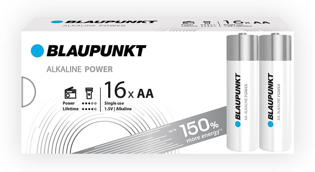 Blaupunkt AA alkalinebatterijen, 16 stuks