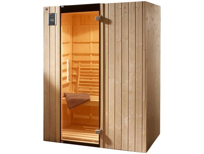 Infrarotkabine WEKA Ranua 2 , beige (naturbelassen), (ohne Ofen), Saunen, Infrarotkabine, für bis zu 2 Personen
