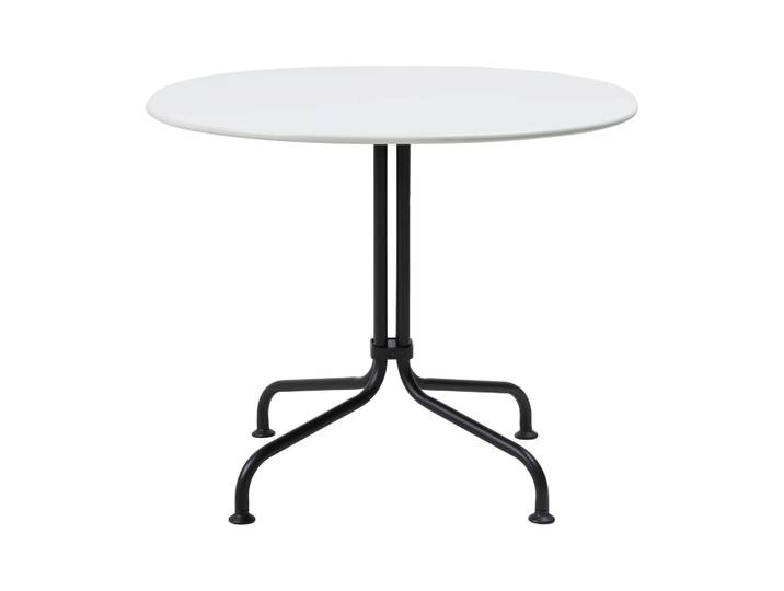 GUBI Table basse Carmel Bistro, 75x75 cm Clam white-black semi matt