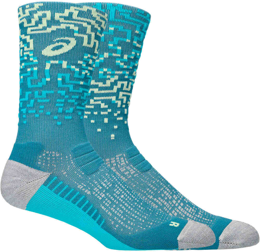 Asics performance run sock crew calcetines running Verde (S)