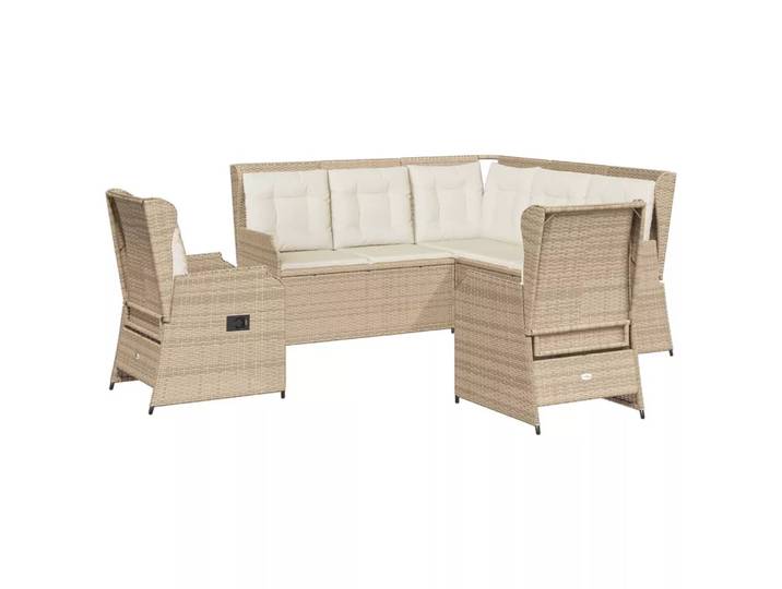 VidaXL - Garten lounge set poly-rattan, One Size, Beige