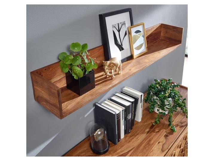 Etagère murale 120x20x15 cm en bois de sheesham massif