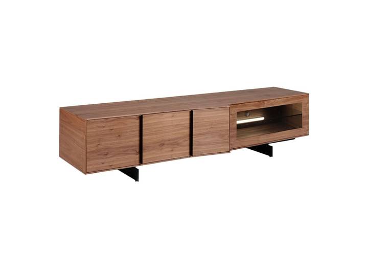 Meuble tv effet bois noyer avec led intérieur