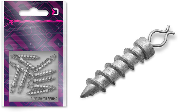 Delphin B! Plomb additionnel à visser / 10pcs 4,0g Silver, Gray, Violet 4,0g
