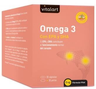 Vitalart vitalart omega 3 epa+dha 30cap+30perlas.