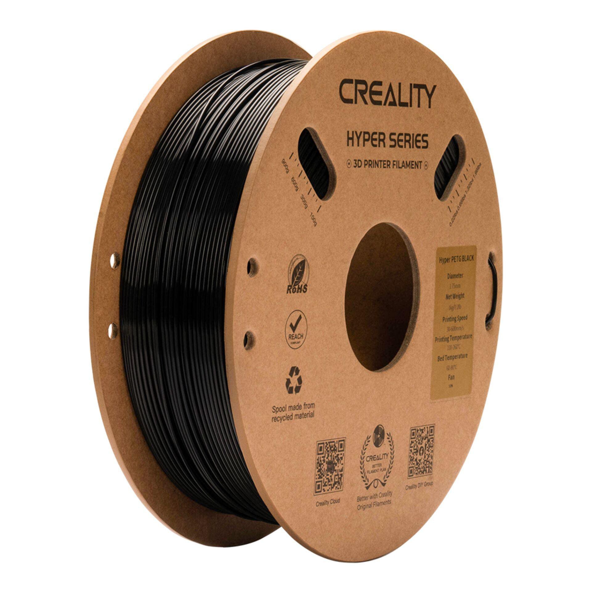 Creality 3D Creality Filament Hyper PETG 1,75 mm 1kg Schwarz 3301030043