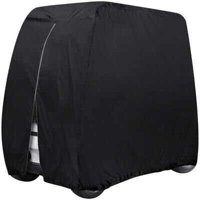 Drop Dash Deals Waterproof Golf Cart Cover For Club Car With Zipper & Elastic Hem Waterproof Golf Cart Cover For Club Car With Zipper & Elastic Hem