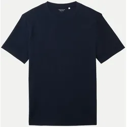 T-Shirt mit Piqué Struktur Blau M