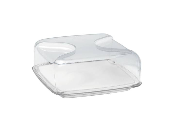 Plateau à fromage carré avec plaque porcelaine et cloche
