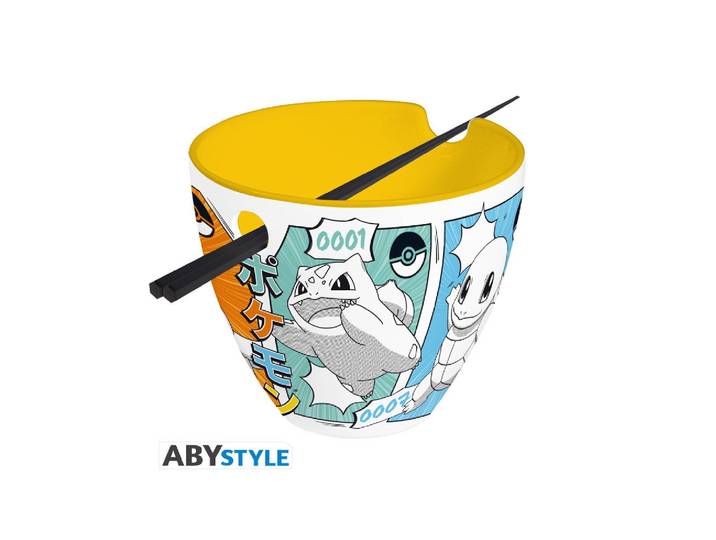 Bol à ramen avec baguettes Pokémon Starters ABYSTYLE